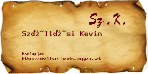 Szőllősi Kevin névjegykártya